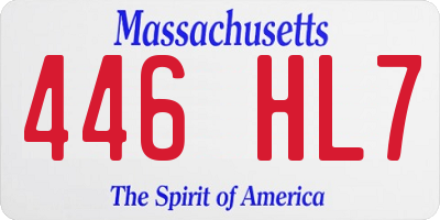 MA license plate 446HL7