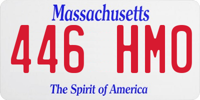 MA license plate 446HM0