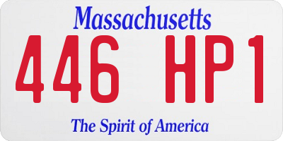 MA license plate 446HP1
