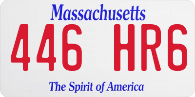 MA license plate 446HR6