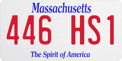 MA license plate 446HS1
