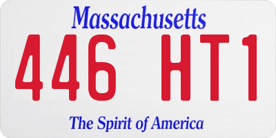 MA license plate 446HT1