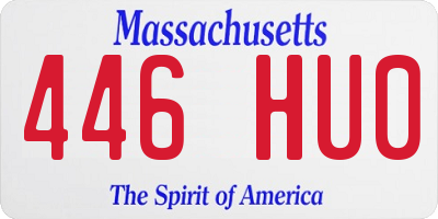 MA license plate 446HU0