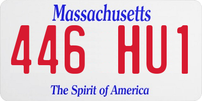MA license plate 446HU1