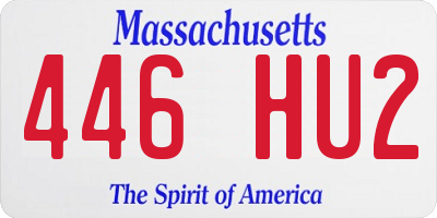 MA license plate 446HU2
