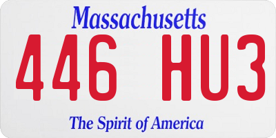 MA license plate 446HU3