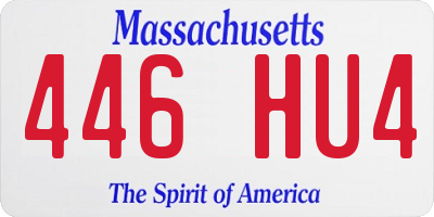 MA license plate 446HU4