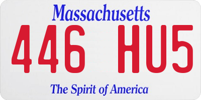 MA license plate 446HU5