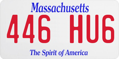 MA license plate 446HU6