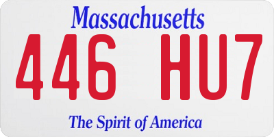 MA license plate 446HU7