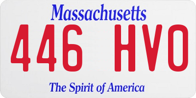 MA license plate 446HV0