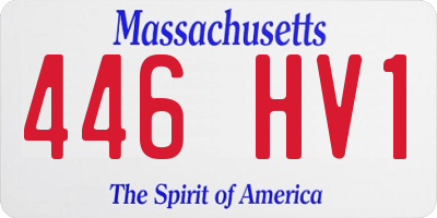 MA license plate 446HV1