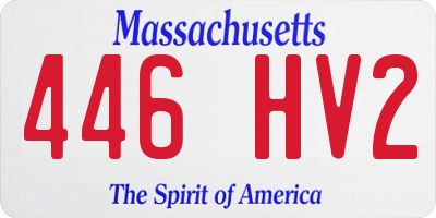 MA license plate 446HV2