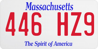 MA license plate 446HZ9