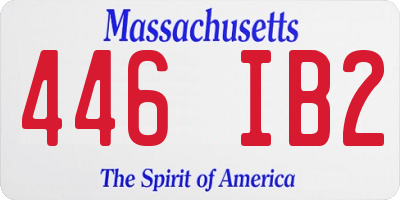 MA license plate 446IB2