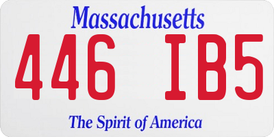 MA license plate 446IB5