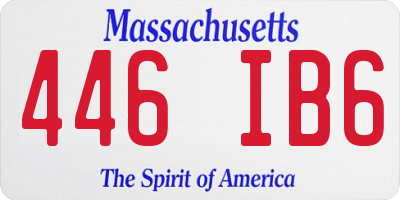 MA license plate 446IB6
