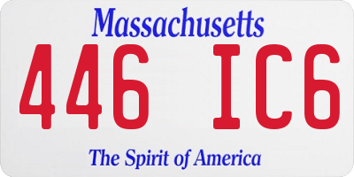 MA license plate 446IC6