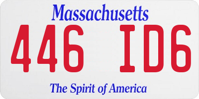 MA license plate 446ID6
