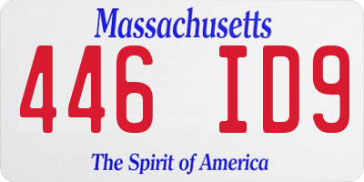 MA license plate 446ID9