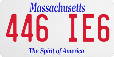 MA license plate 446IE6