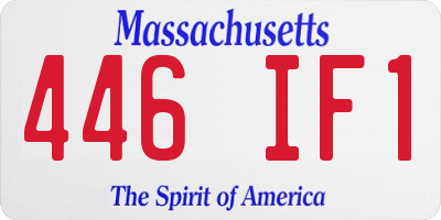 MA license plate 446IF1