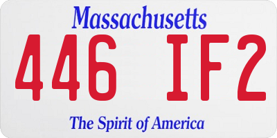 MA license plate 446IF2