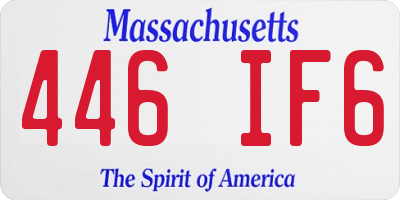 MA license plate 446IF6