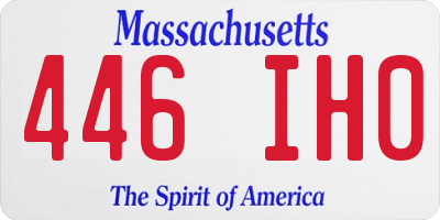 MA license plate 446IH0