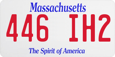 MA license plate 446IH2