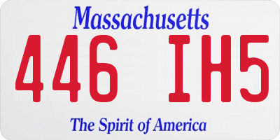 MA license plate 446IH5