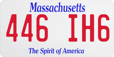 MA license plate 446IH6