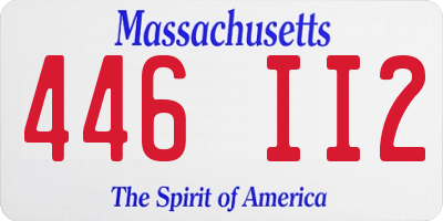 MA license plate 446II2