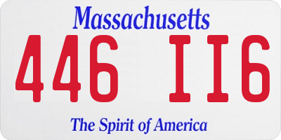 MA license plate 446II6