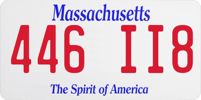 MA license plate 446II8