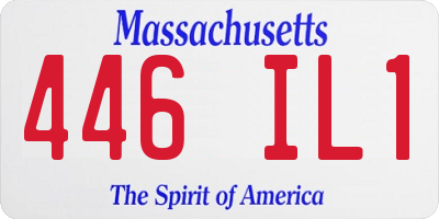 MA license plate 446IL1