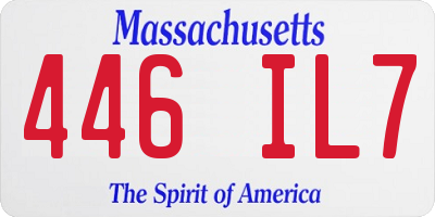 MA license plate 446IL7