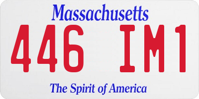 MA license plate 446IM1