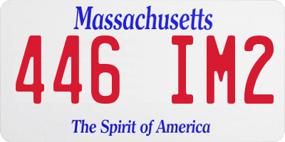 MA license plate 446IM2