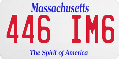 MA license plate 446IM6