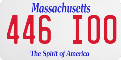 MA license plate 446IO0