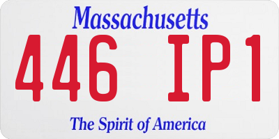 MA license plate 446IP1