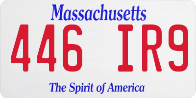 MA license plate 446IR9