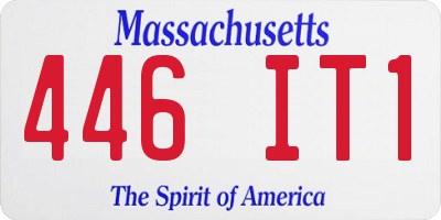 MA license plate 446IT1