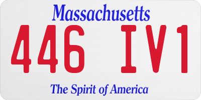 MA license plate 446IV1