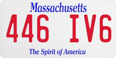 MA license plate 446IV6