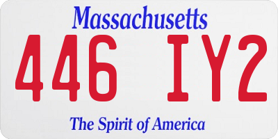 MA license plate 446IY2