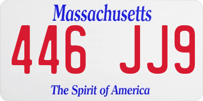 MA license plate 446JJ9
