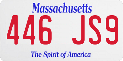 MA license plate 446JS9