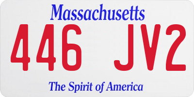 MA license plate 446JV2